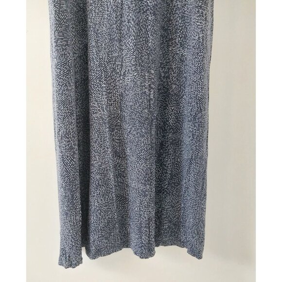 Athleta High Neck Santorini Sleeveless Dress Navy Print Sz L - Picture 5 of 10